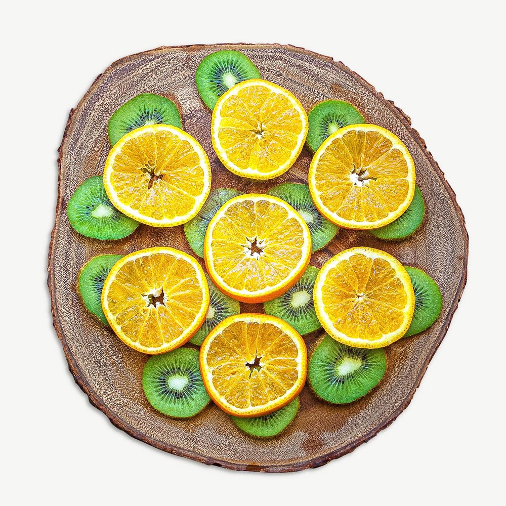 Oranges & Kiwifruits  collage element psd 