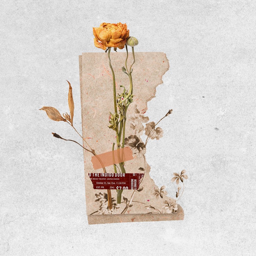 Aesthetic dried flower journal