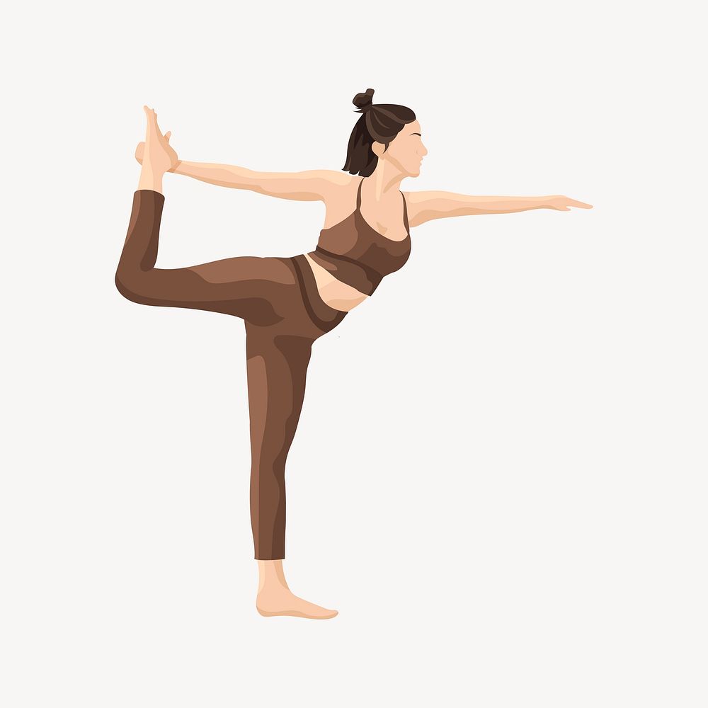 Woman yoga dancer pose vector