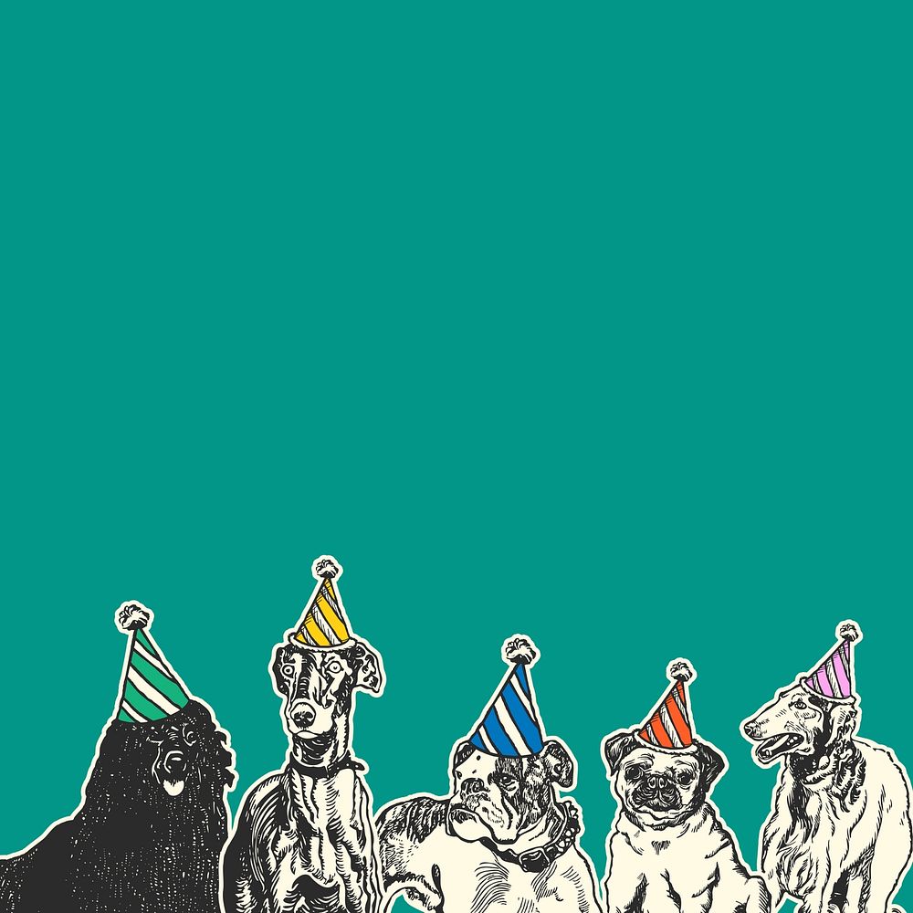 Dog birthday party background image