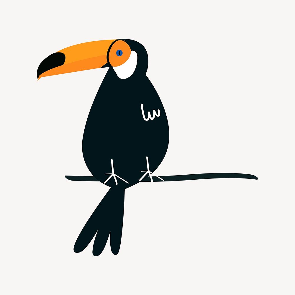 Toucan bird vector illustration