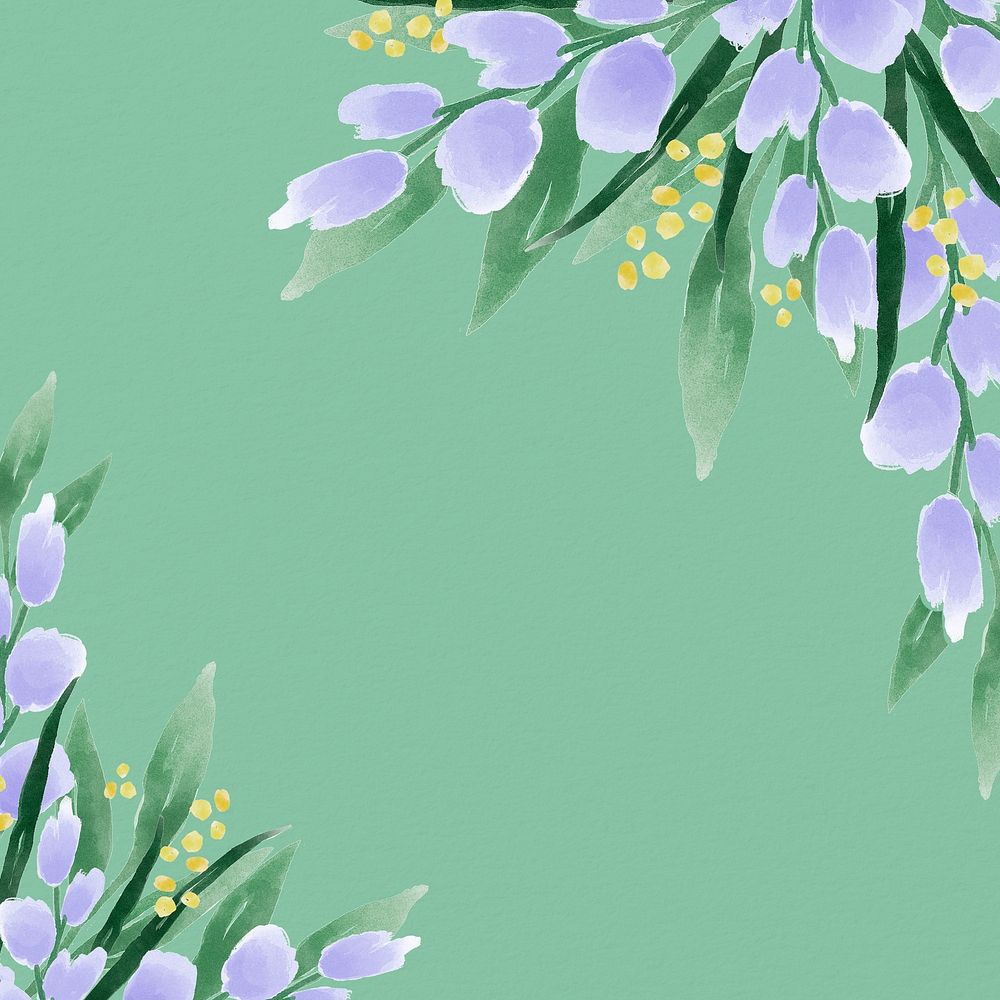 Green Spring background, flower border
