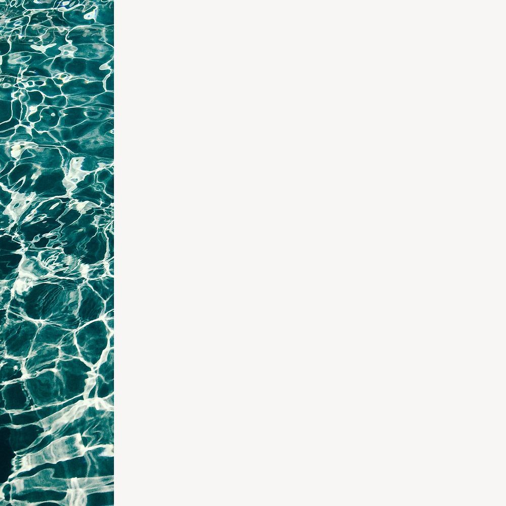 Off-white textured background, pool water border