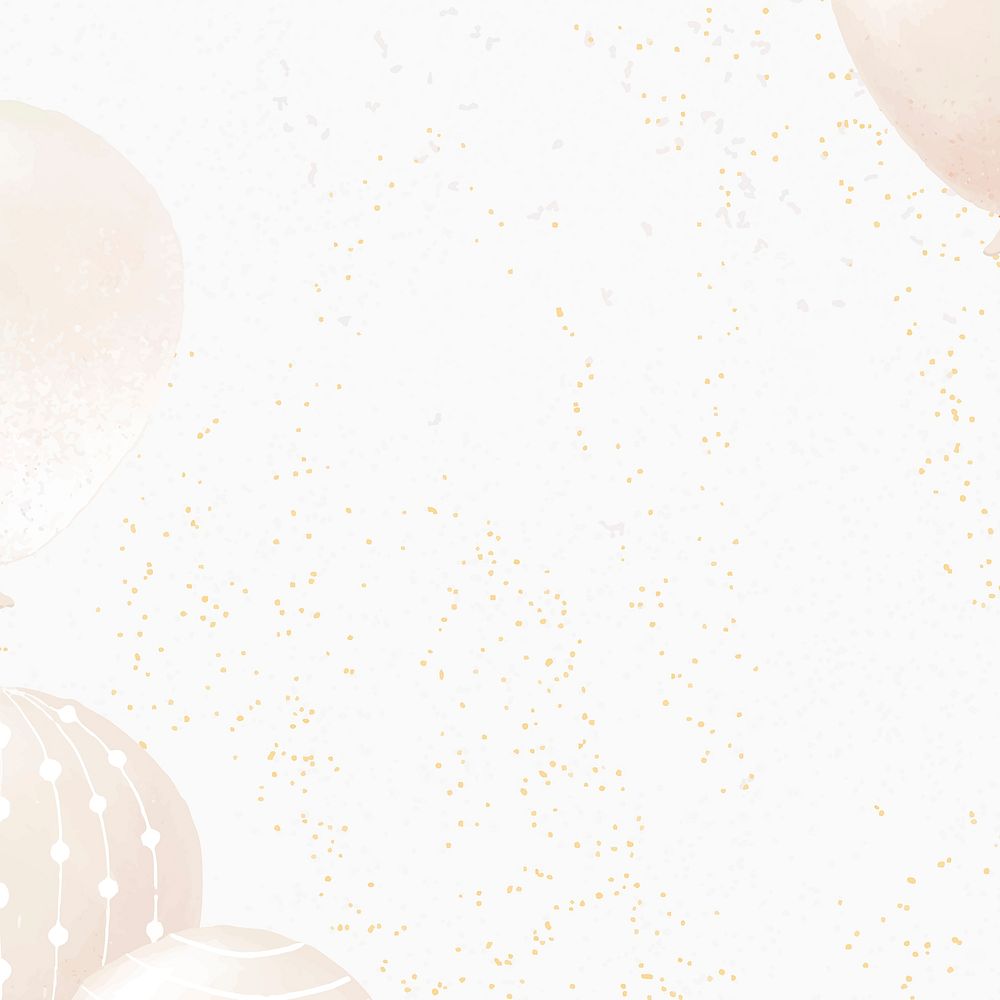 Gold balloons celebration background, birthday party design