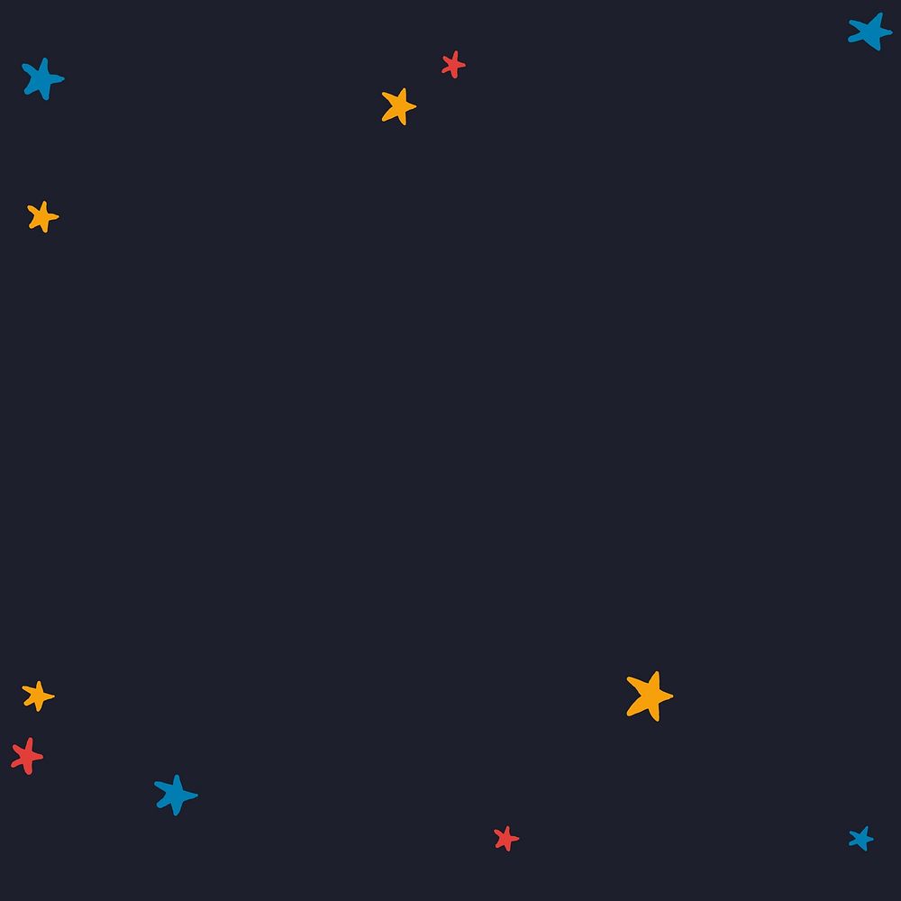 Dark blue sky background, star border