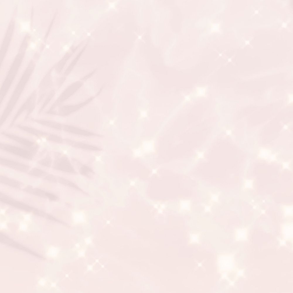 Pastel pink sparkled background, leaf shadow aesthetic