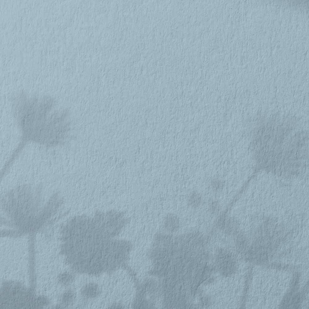 Blue wall textured background, flower shadow border