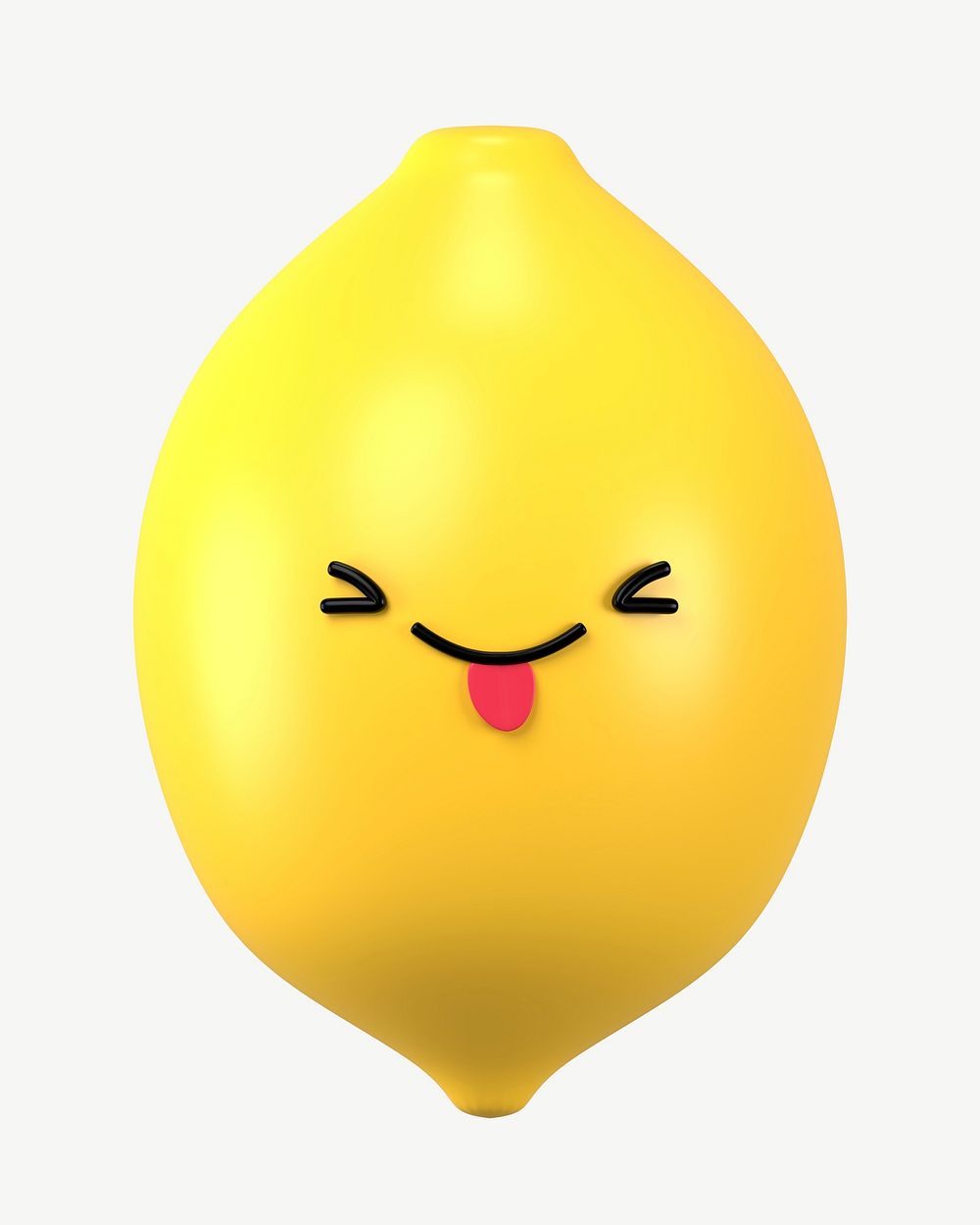 3D playful face lemon, emoticon | Premium PSD - rawpixel