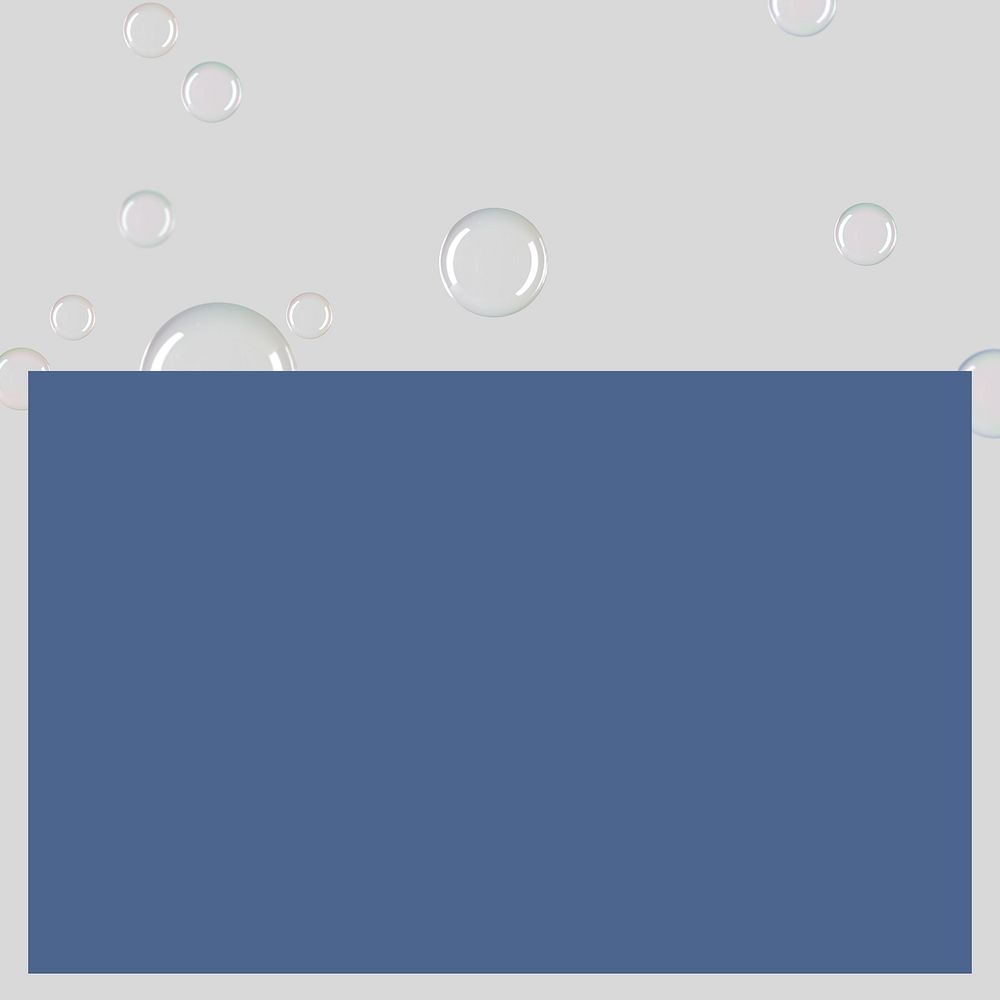 Gray bubble frame background, blue design