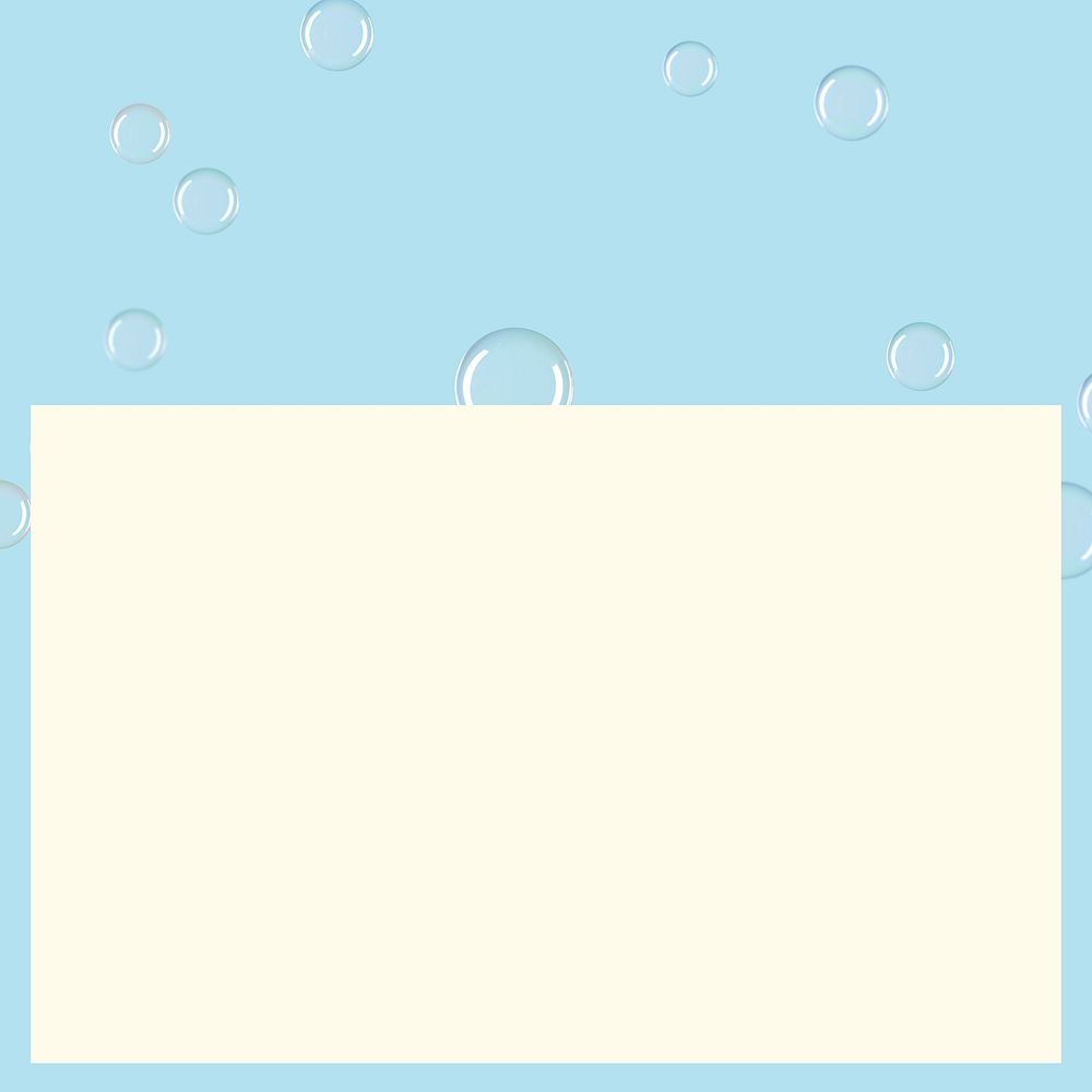 Blue bubble frame background, beige design