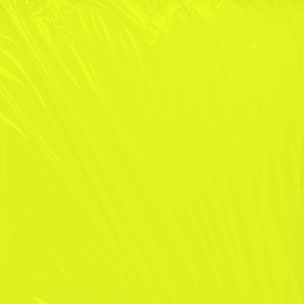 Bright lime yellow background, plastic wrap texture