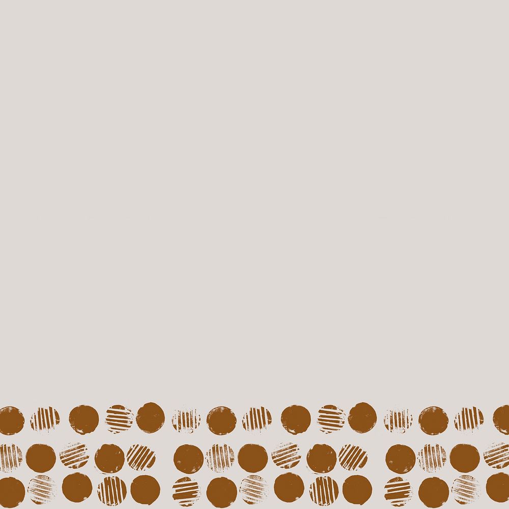 Brown background, block print border