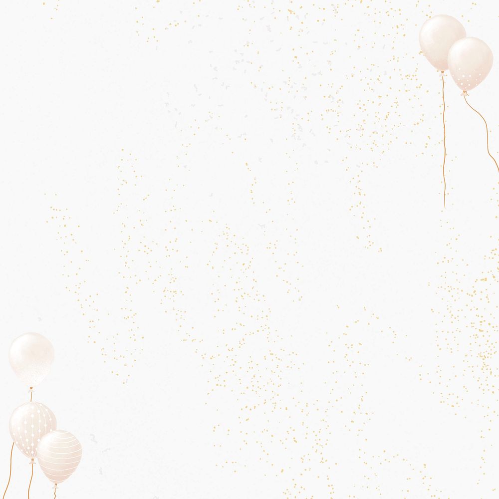 Beige party balloons background