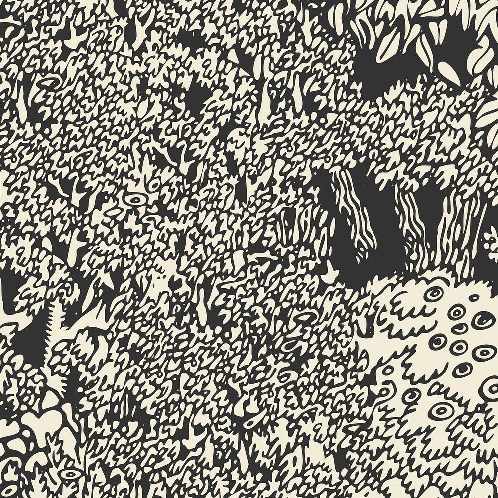 Forest linocut illustration background