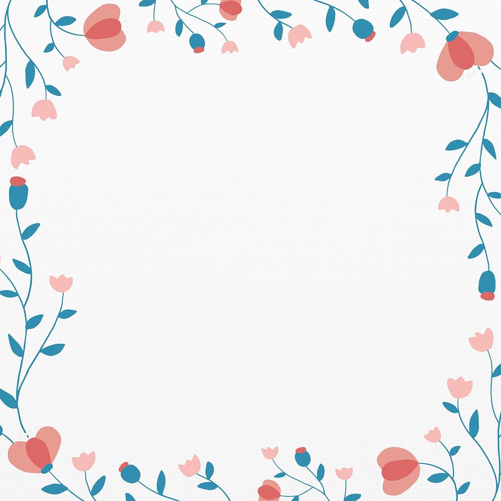 Aesthetic flower frame background