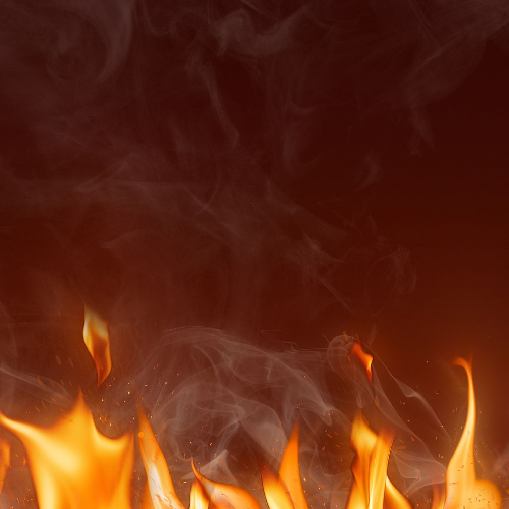 Flame and smoke background, brown design