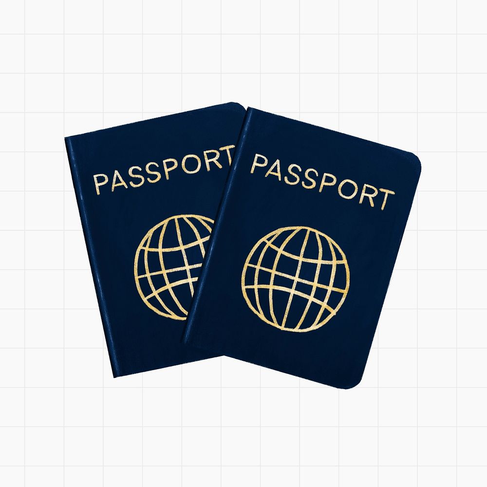 Passport, traveling abroad illustration