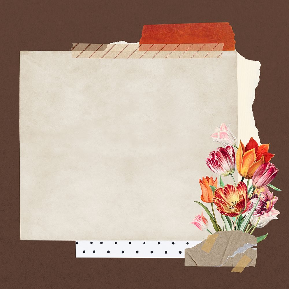 Autumn aesthetic  frame, ripped paper design