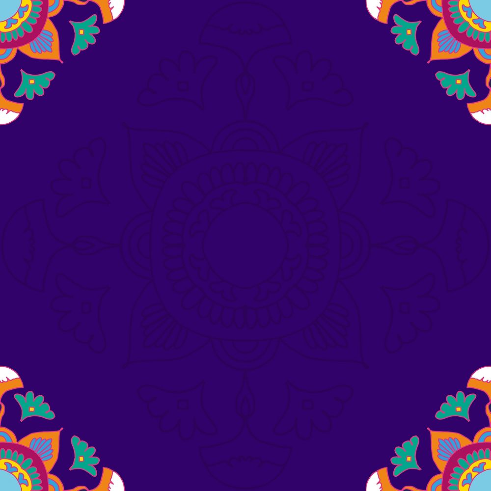 Purple Ramadan border background