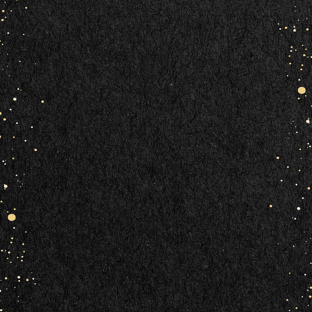 Gold glitter border background, black paper design