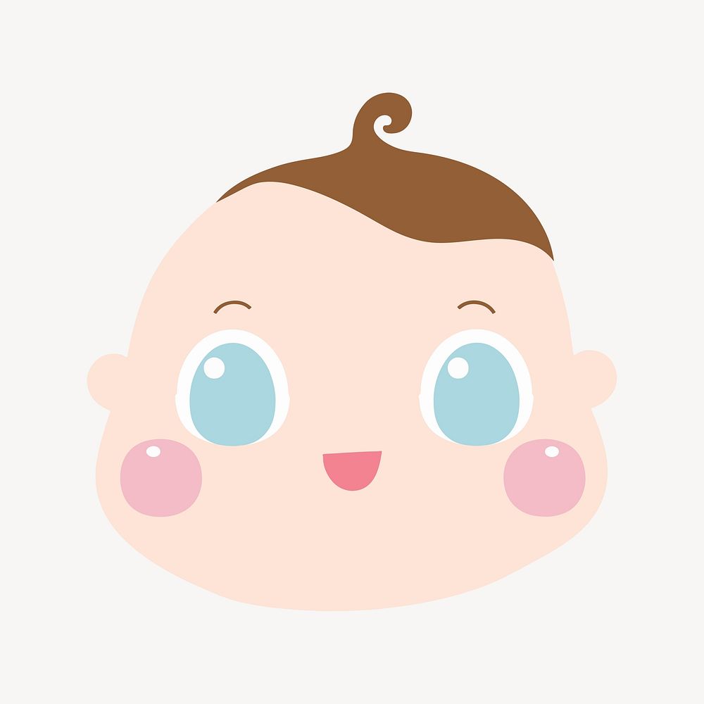 Baby illustration. Free public domain CC0 image.