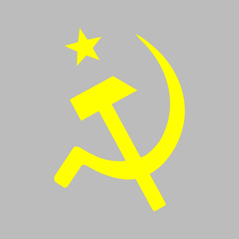 Hammer and sickle clipart. Free public domain CC0 image.