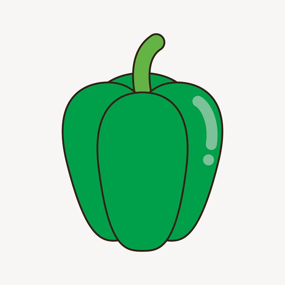 Bell pepper vegetable clipart. Free public domain CC0 image.
