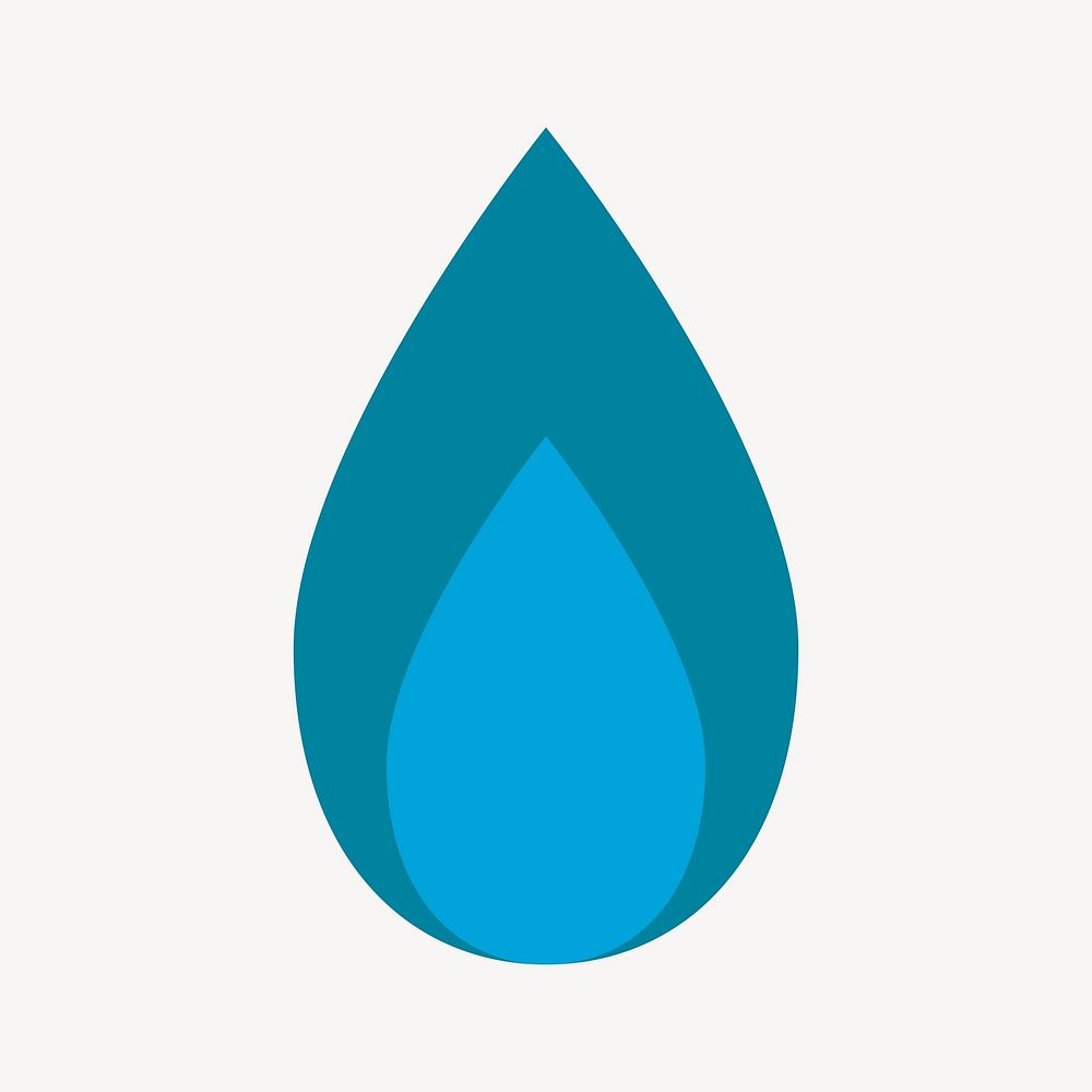 Water droplet clipart. Free public domain CC0 image.