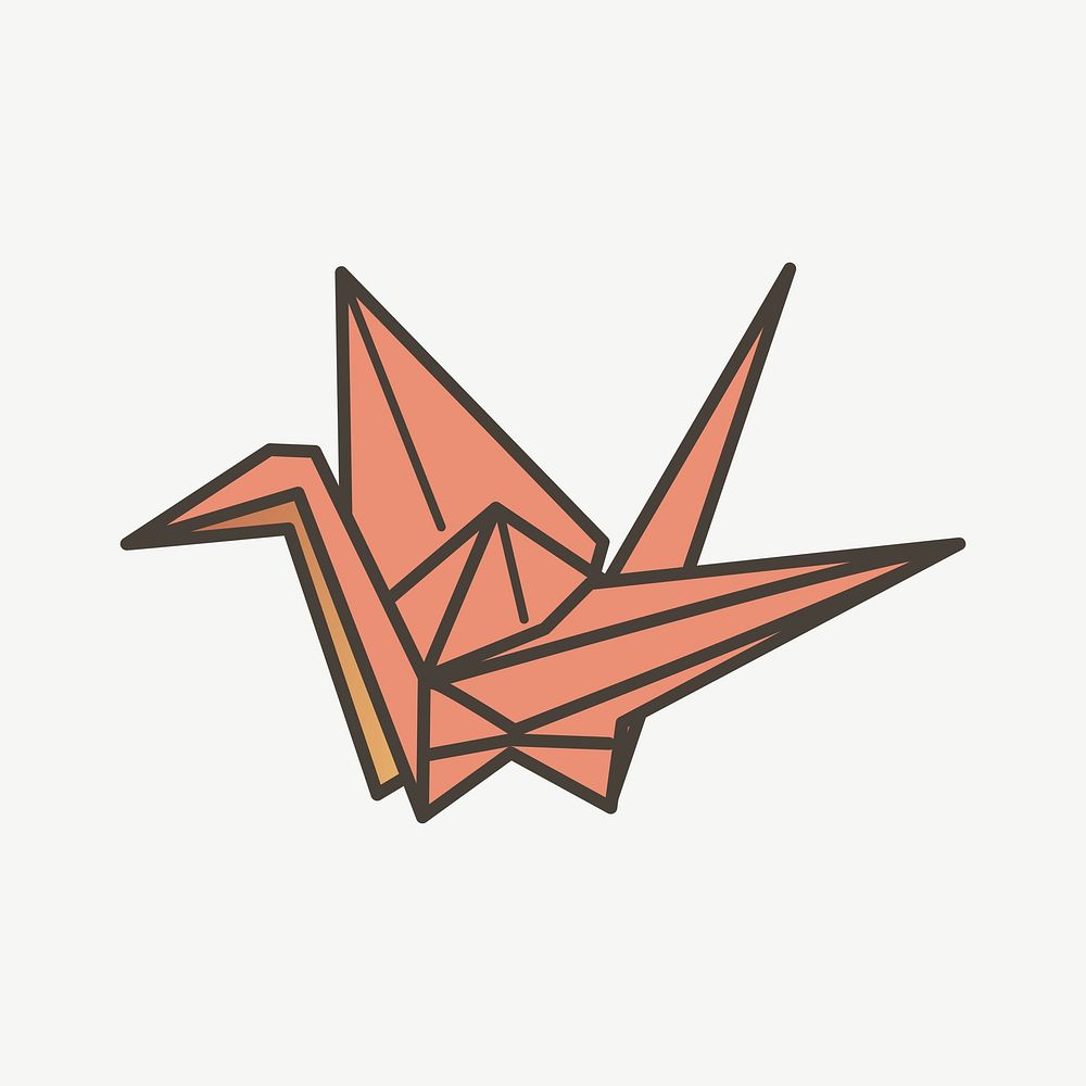 Bird origami clipart illustration psd. Free public domain CC0 image.