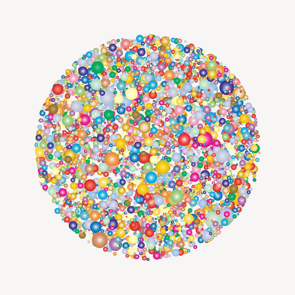 Colorful circle shape clip art vector. Free public domain CC0 image.