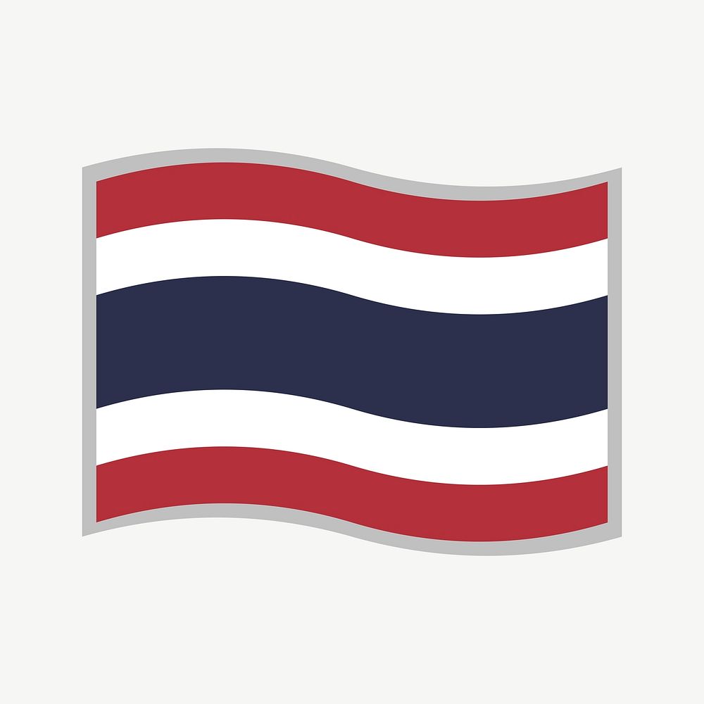 Thai flag clipart illustration psd. Free public domain CC0 image.