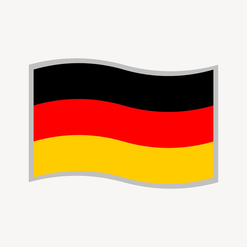 German flag clipart. Free public domain CC0 image.