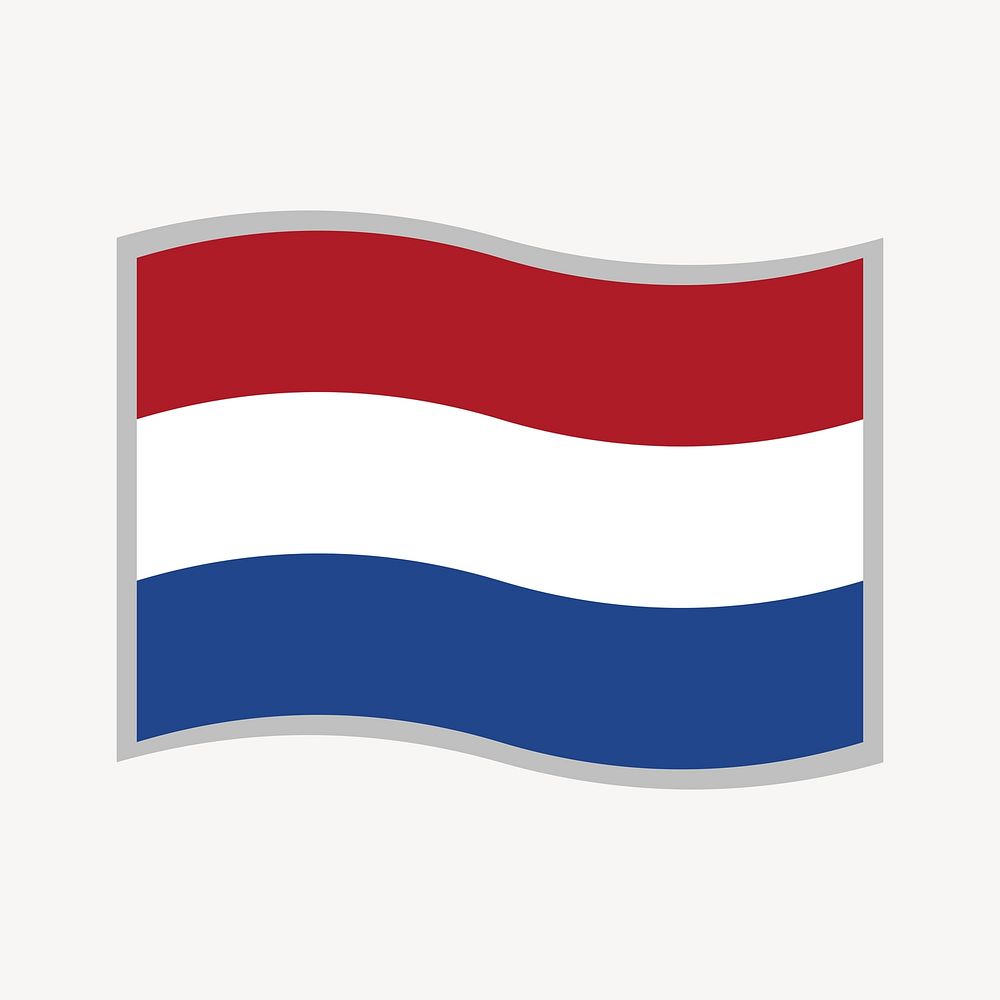 The Netherlands flag clip art vector. Free public domain CC0 image.