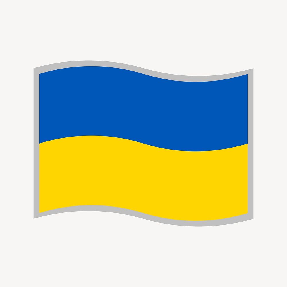 Ukrainian flag clip art vector. Free public domain CC0 image.