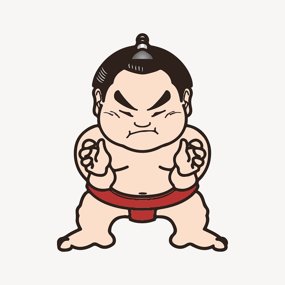 Japanese wrestler clip art vector. Free public domain CC0 image.