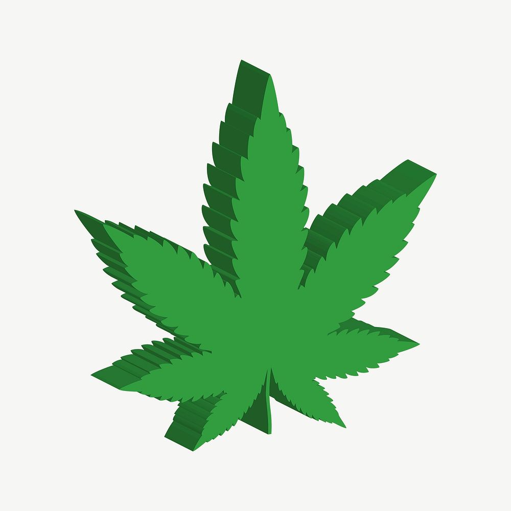 Marijuana leaf clipart illustration psd. Free public domain CC0 image.