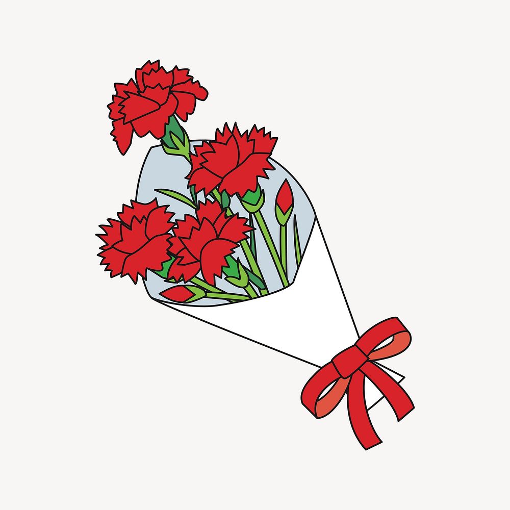 Flower bouquet clip art vector. Free public domain CC0 image.