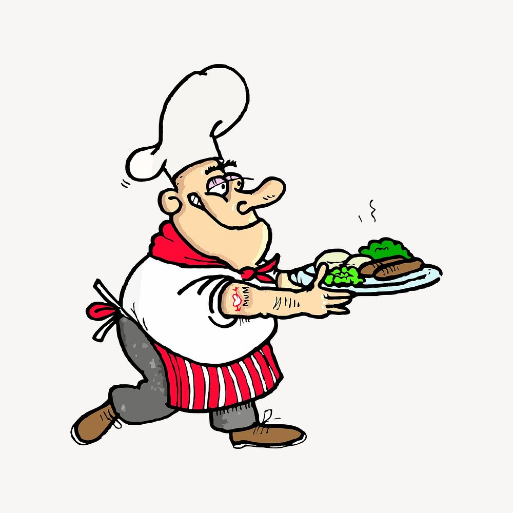 Chef clipart illustration vector. Free public domain CC0 image.