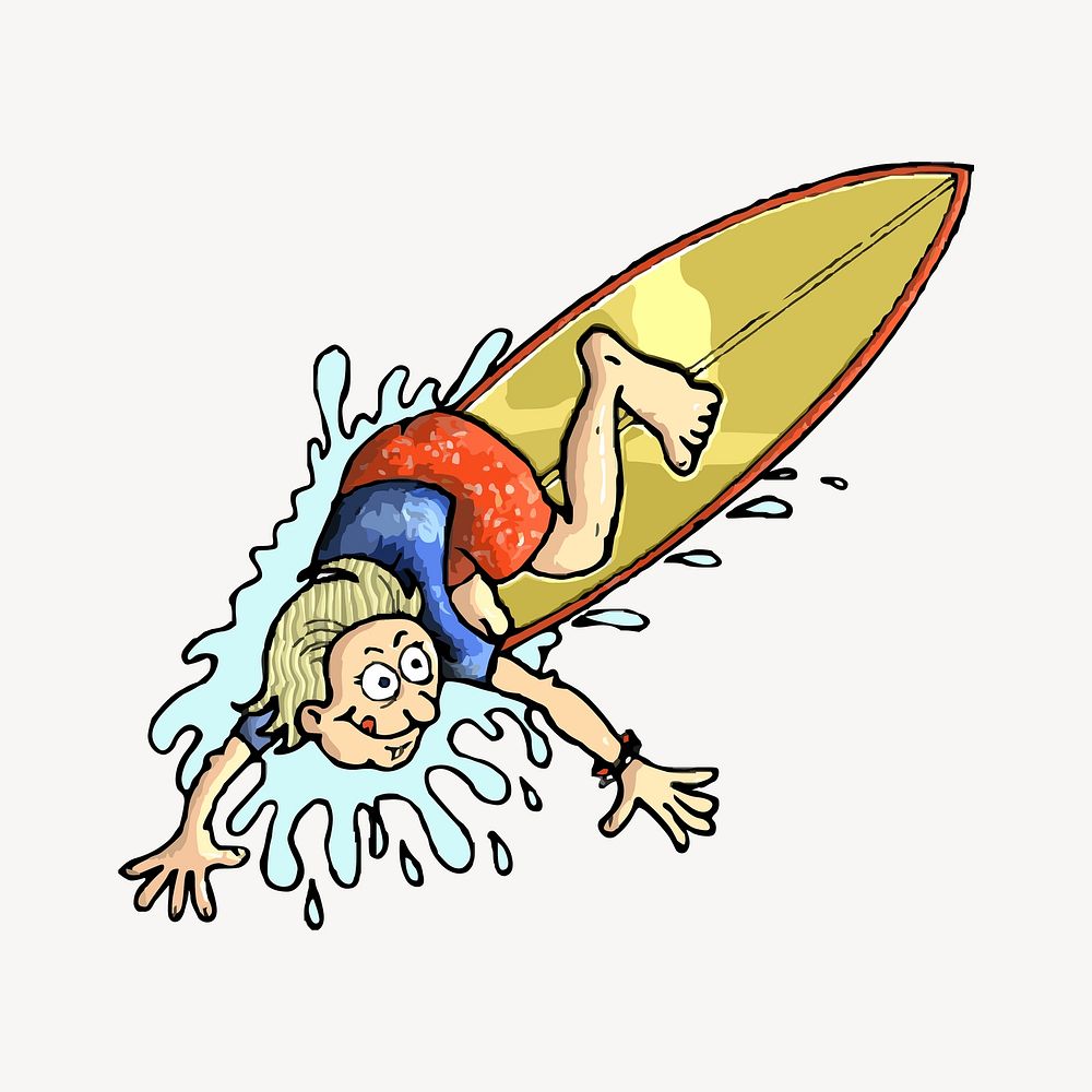 Surfboard clipart illustration vector. Free public domain CC0 image.