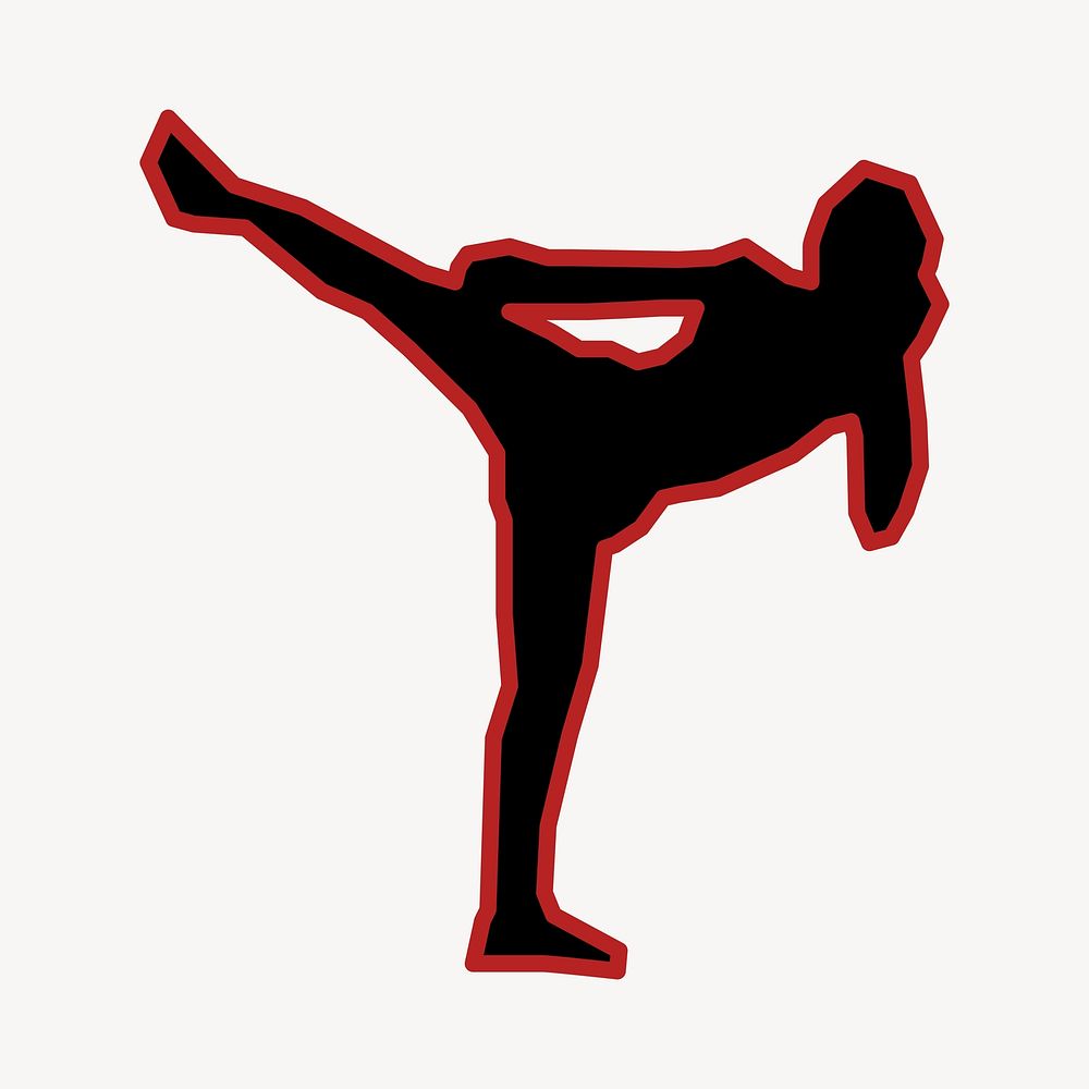 Karate illustration. Free public domain CC0 image.
