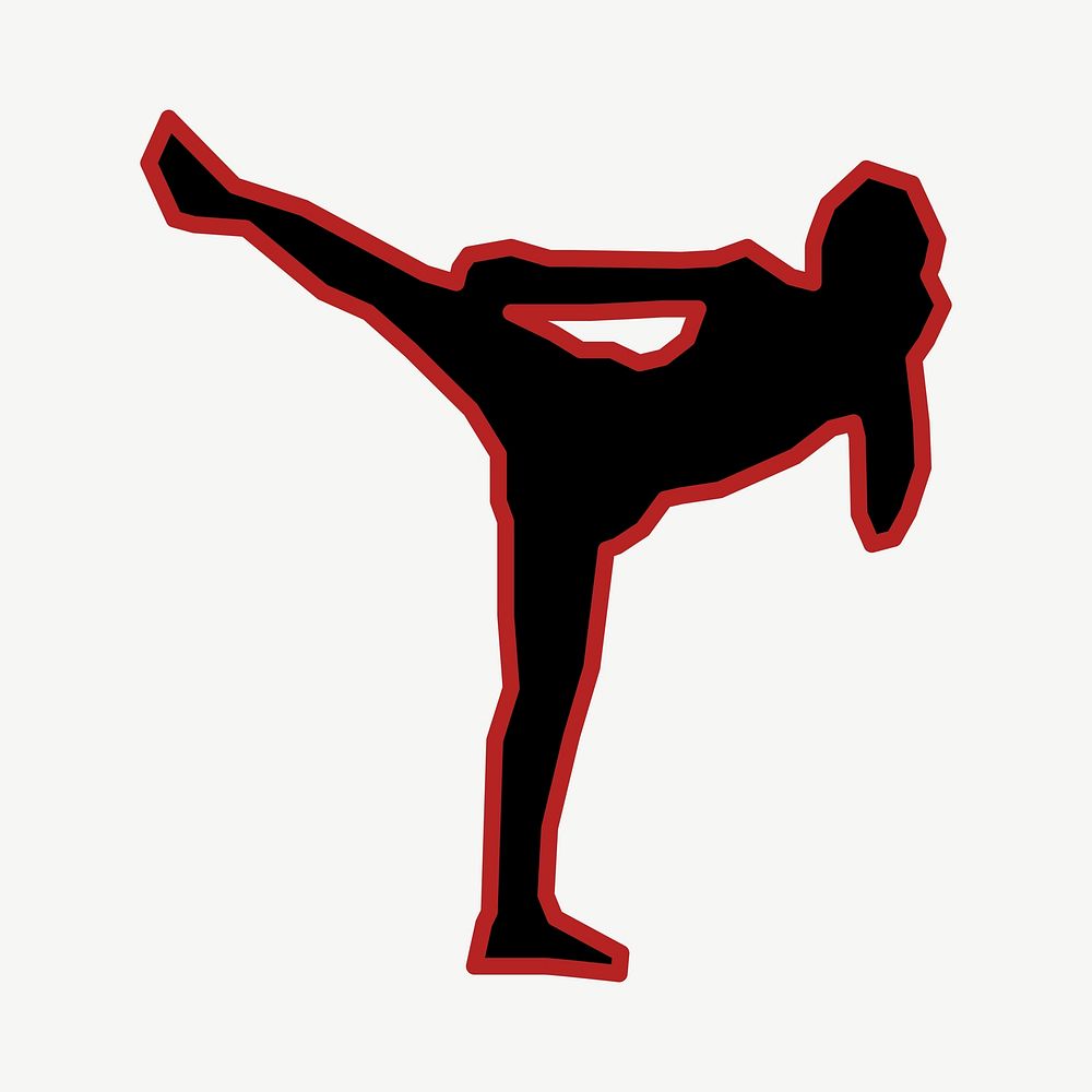 Karate illustration psd. Free public domain CC0 image.