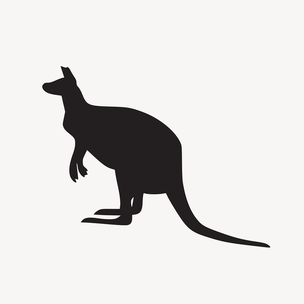 Kangaroo illustration. Free public domain CC0 image.