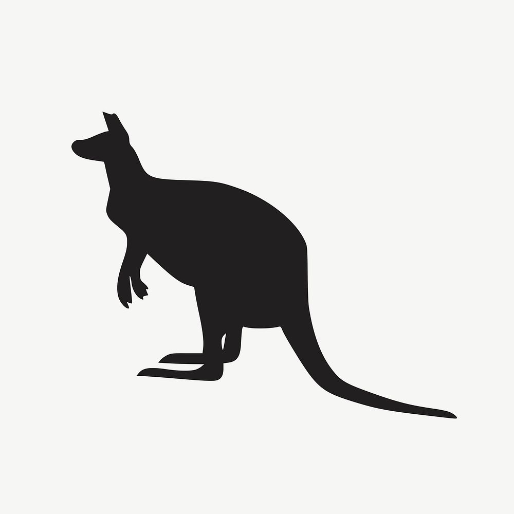 Kangaroo illustration psd. Free public domain CC0 image.