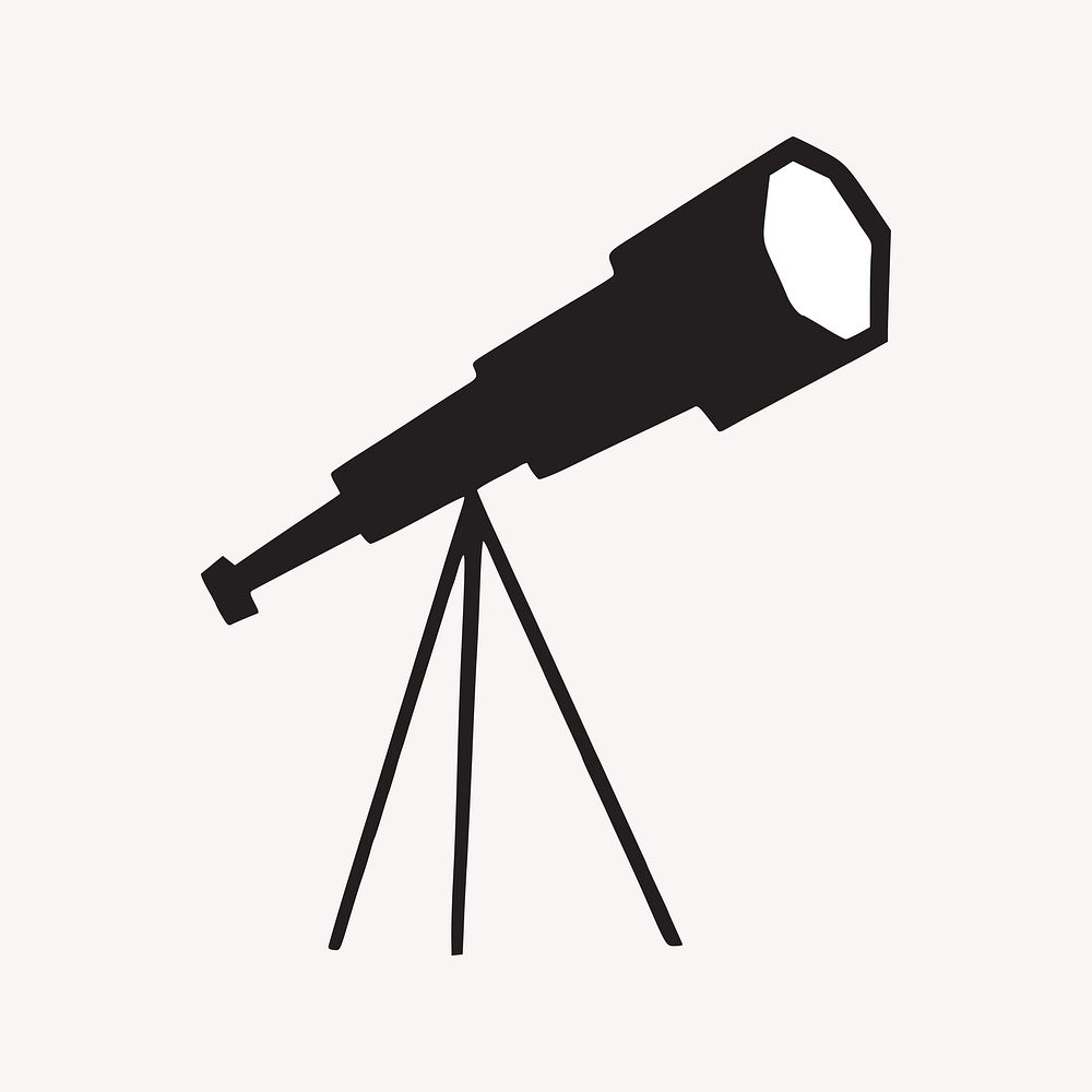 Telescope illustration. Free public domain CC0 image.