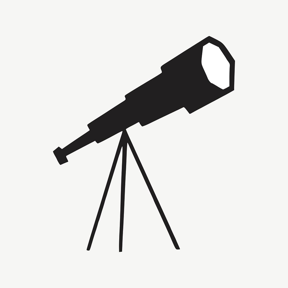 Telescope illustration psd. Free public domain CC0 image.