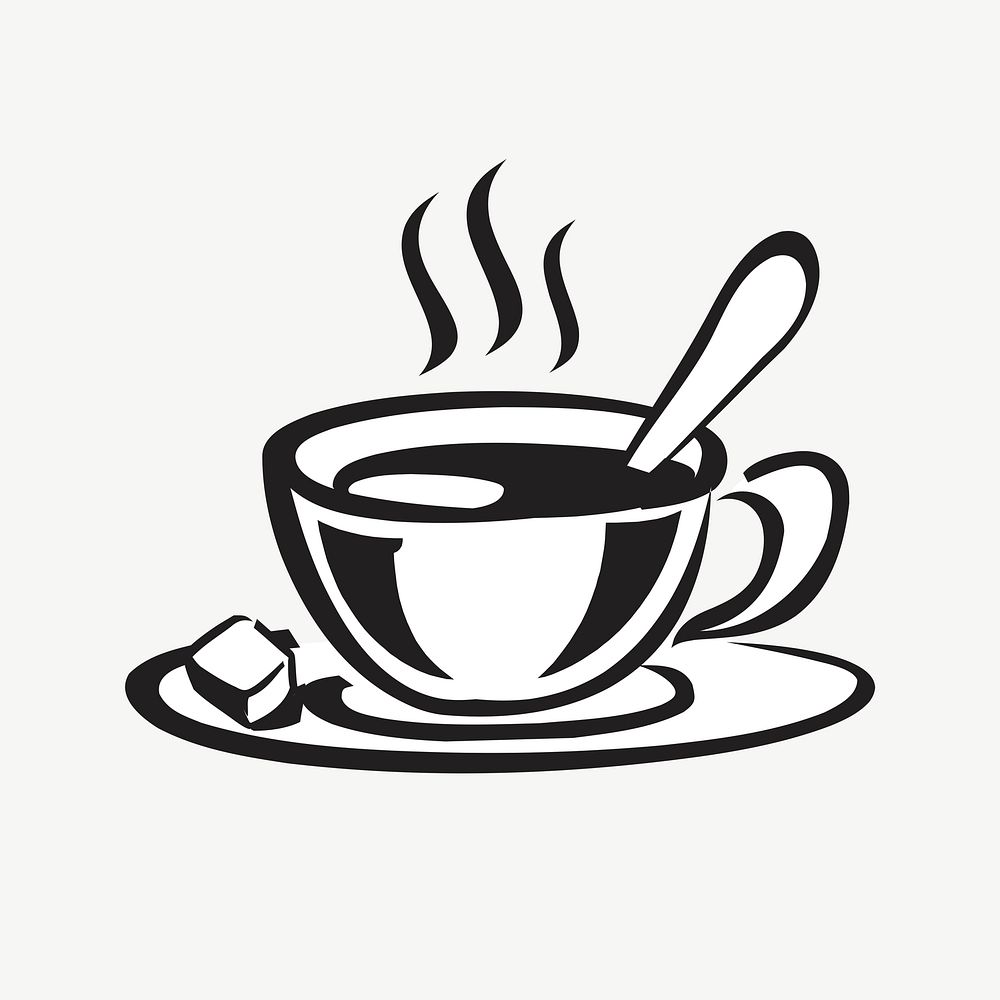 A cup of coffee illustration psd. Free public domain CC0 image.