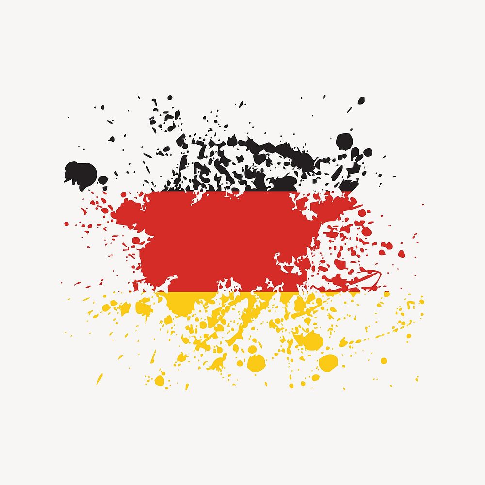 Germany flag illustration. Free public domain CC0 image.
