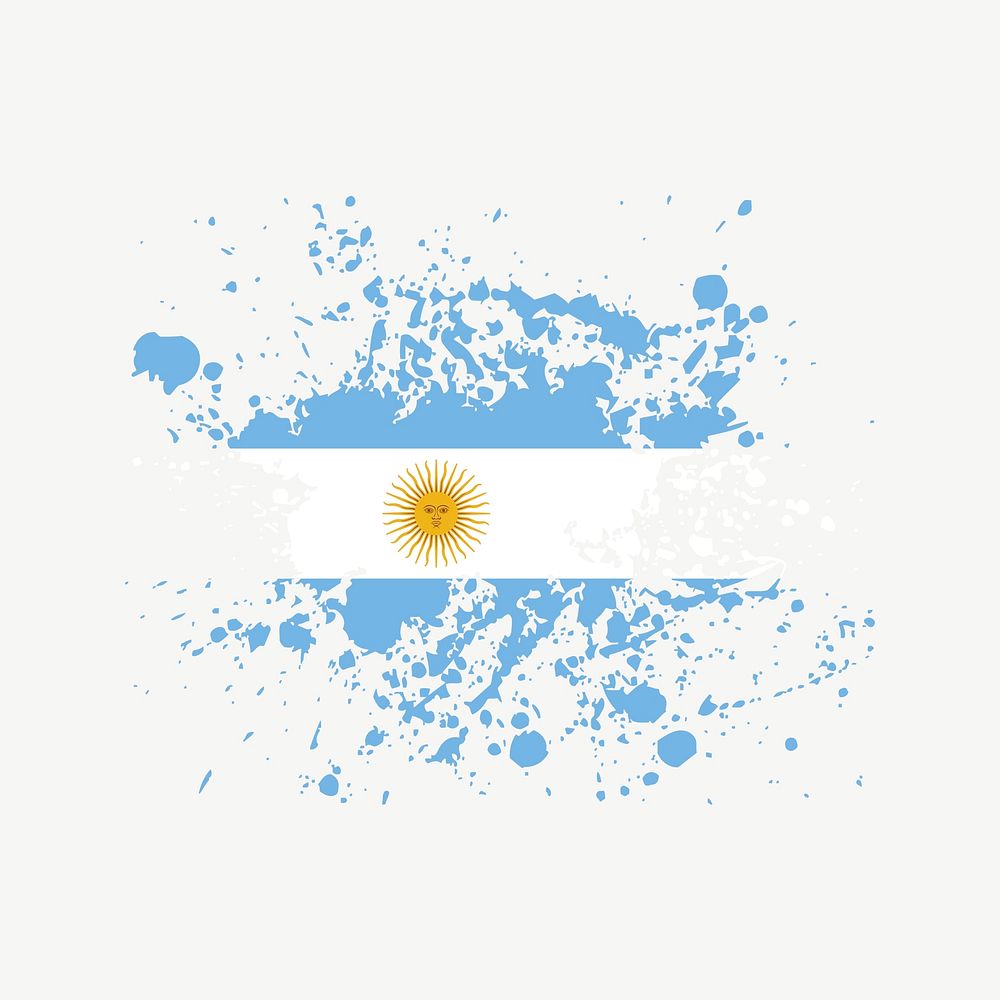 Argentina flag illustration psd. Free public domain CC0 image.