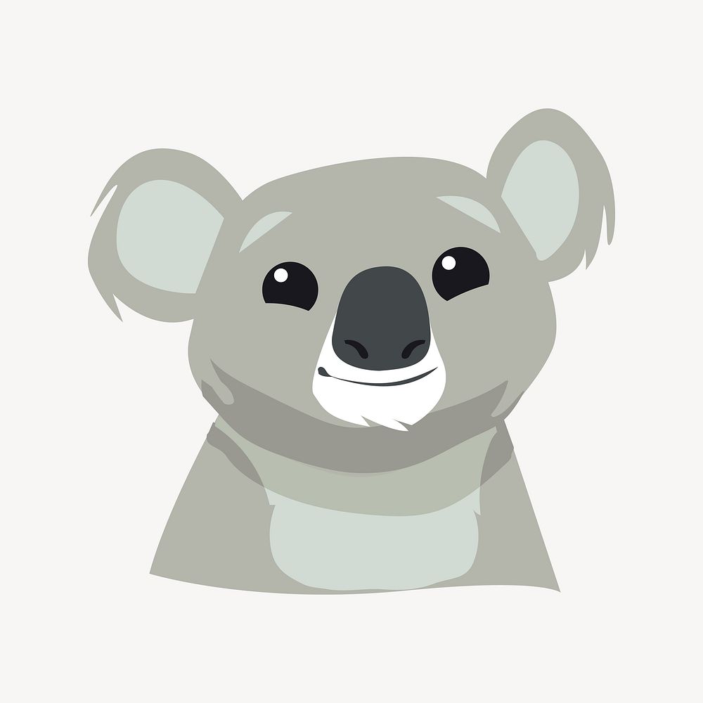 Koala collage element vector. Free public domain CC0 image.
