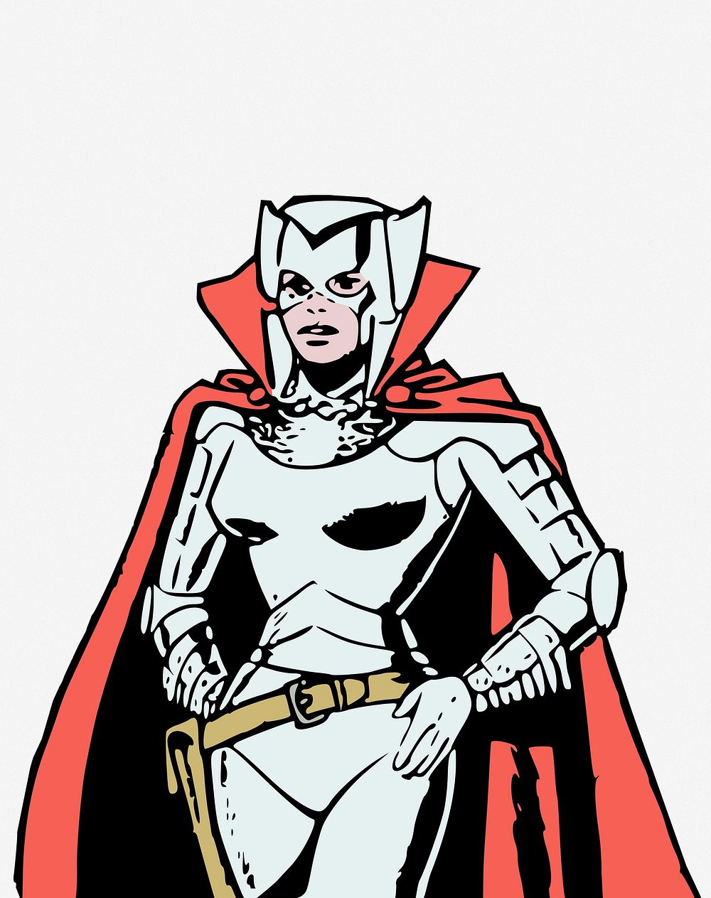 Woman superhero collage element vector. Free public domain CC0 image.